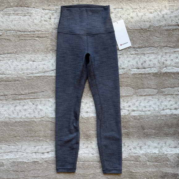 Lululemon Align Pant Il Mini Heathered Herringbone Heathered Black White/Black - Picture 4 of 13
